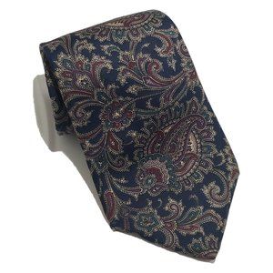 Van Heusen Men's Tie Blue Amoeba Design